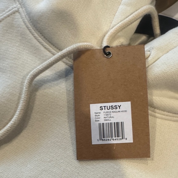 NWT Stussy Workgear Natural Hoodie Sweatshirt - Picture 4 of 7